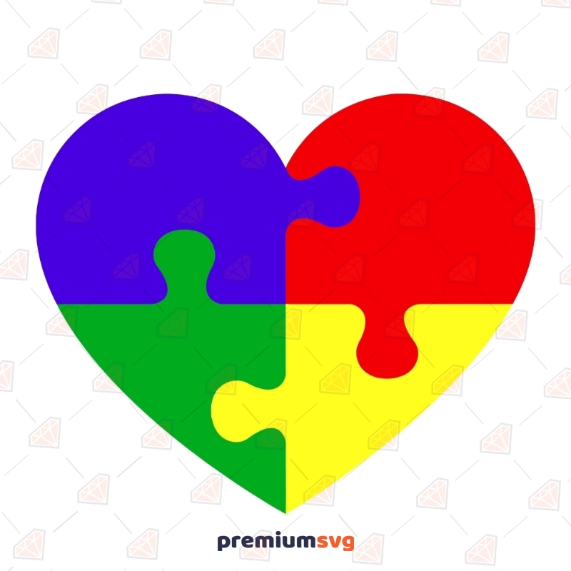 Autism Heart SVG Cut File | Autism Puzzle Clipart Autism Svg
