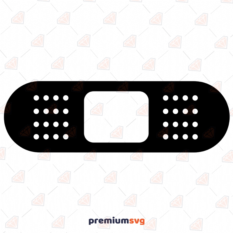 Bandage Silhouette SVG, Plaster Clipart SVG Instant Download Vector Illustration Svg