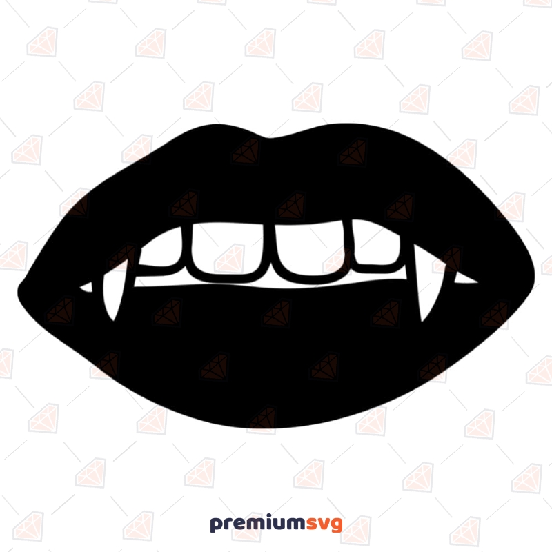 Vampire Teeth Clipart, Halloween Mouth SVG Cut Files Halloween SVG Svg