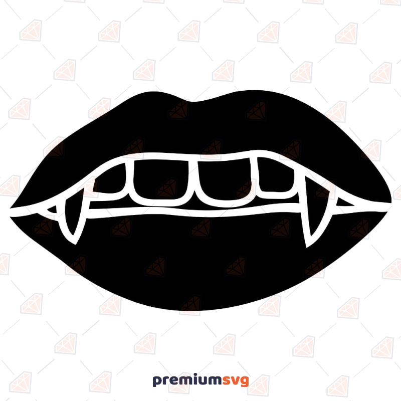 Vampire Teeth SVG Clipart, Vampire Teeth Instant Download Halloween SVG Svg
