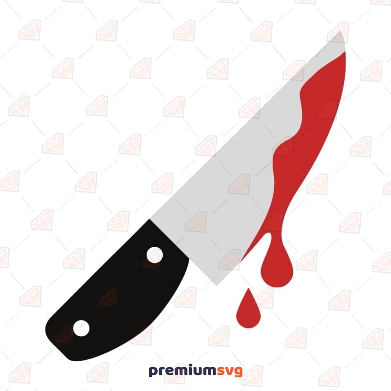 Bloody Halloween Knife SVG, Knife with Blood SVG Instant Download