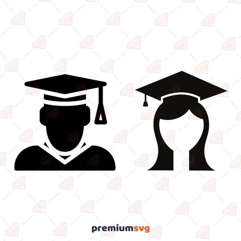 Female & Male Graduation Student SVG Cut Files Graduation SVG Svg