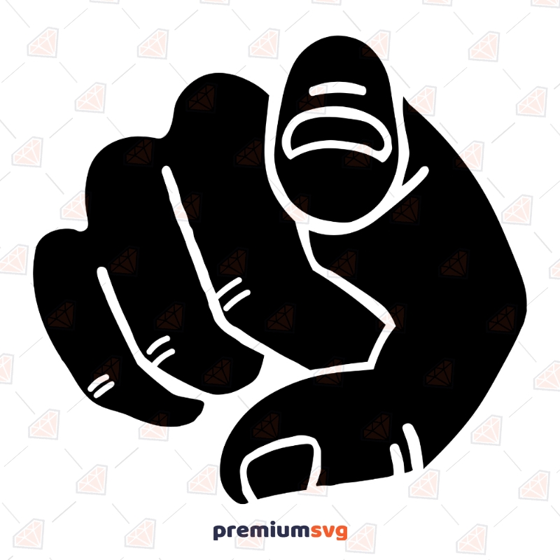 Pointing Finger SVG Cut Files, Pointing Hand Silhouette Drawings Svg