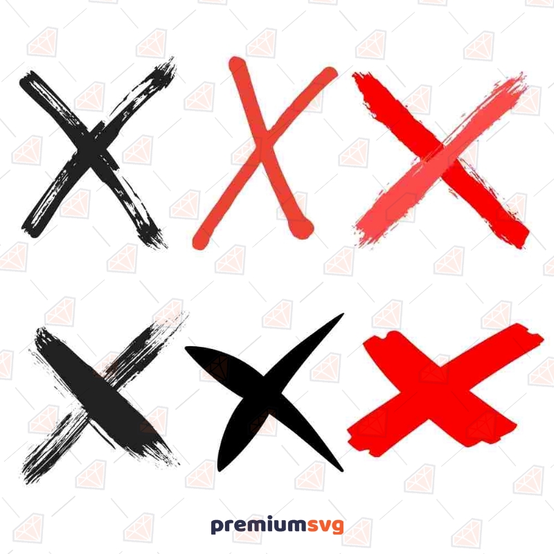 X Mark SVG File, Cross Mark Clipart Symbols Svg