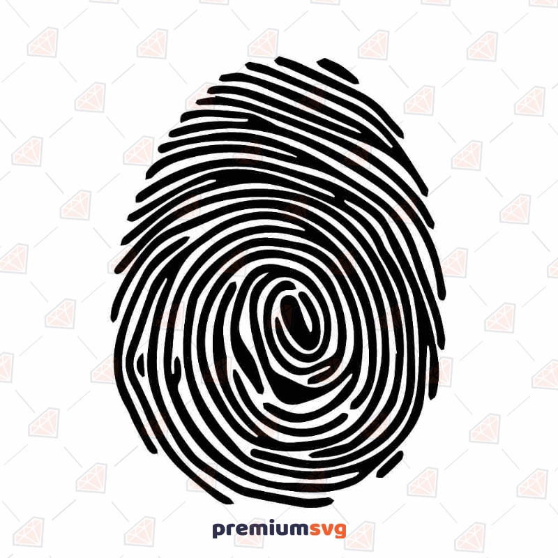 Fingerprint SVG & PNG File, Fingerprint Vector Clipart Vector Illustration Svg