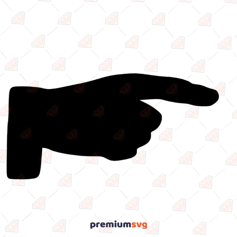 Pointing Hand SVG Vector, Pointing Finger Cut File Symbols Svg