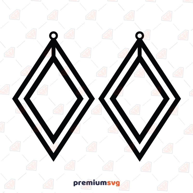 Earring Graphic Vector File | Earring Svg Clipart Files Vector Illustration Svg