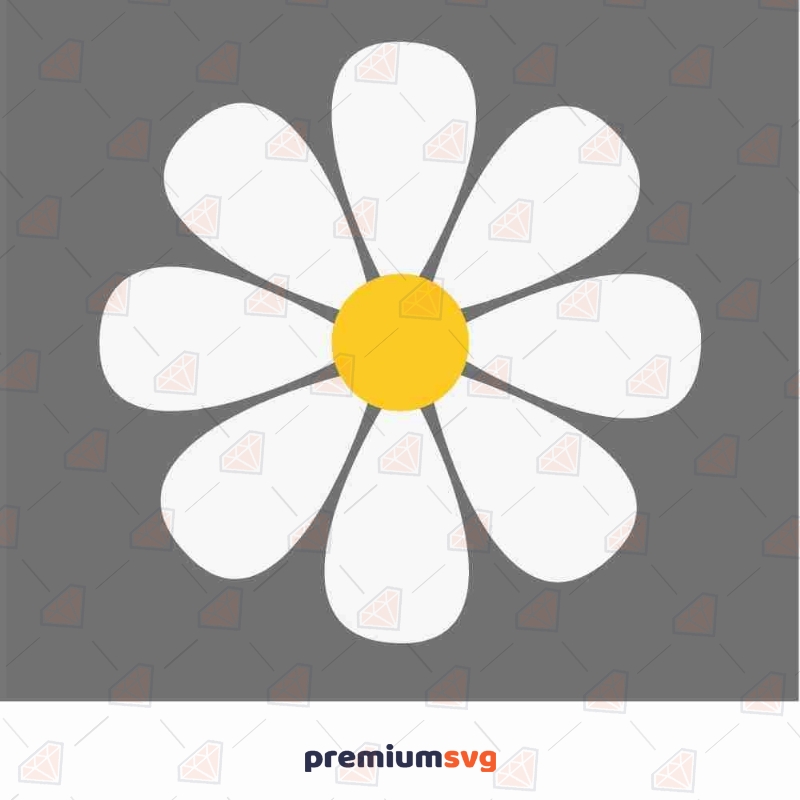 Daisy Flower SVG Cut File, Basic Daisy Clipart Flower SVG Svg