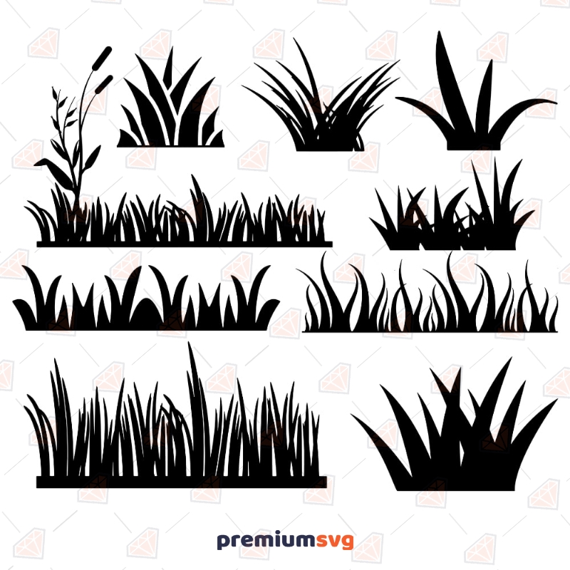 Grass SVG Bundle  Clipart & Cut Files Plant and Flowers Svg