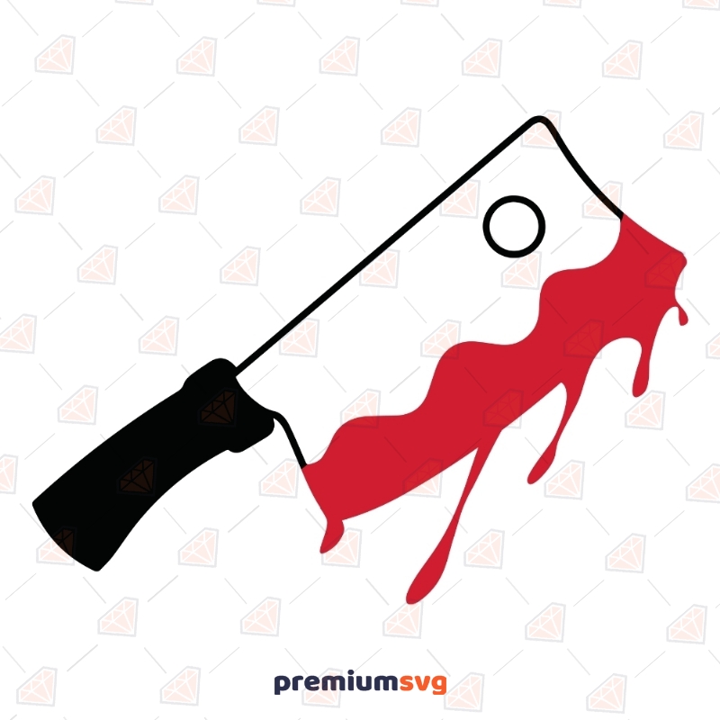 Bloody Butcher Knife SVG | Halloween Bloody Knife SVG Cut Files Halloween Svg