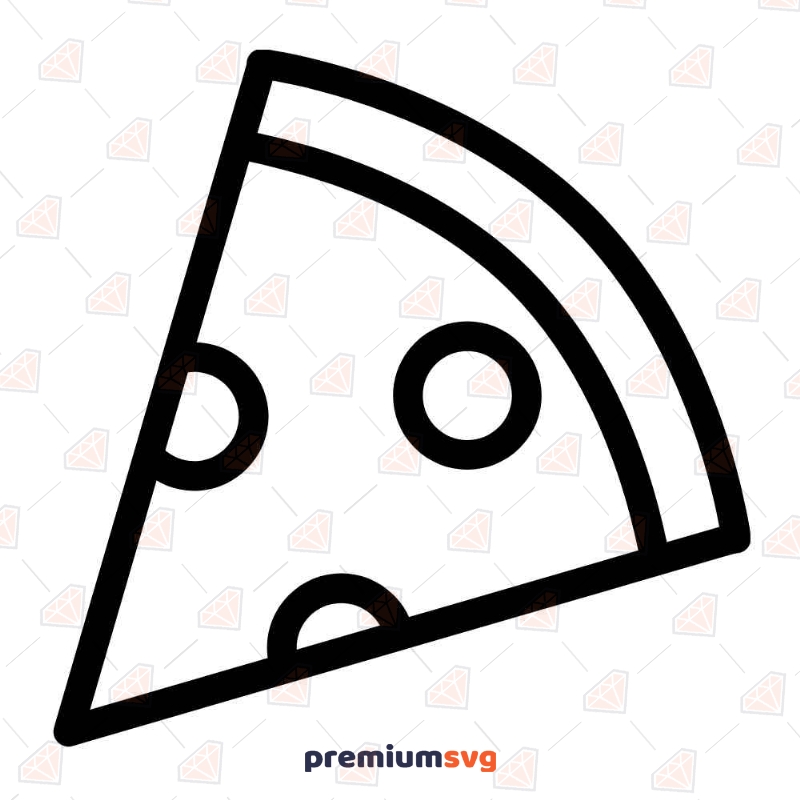 Pizza Slice Vector SVG Cut File, Slice Of Pizza Instant Download Snack Svg
