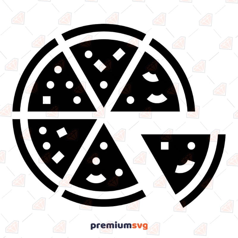 Italian Pizza SVG Cut File, Piece Of Pizza Clipart Instant Download Snack Svg