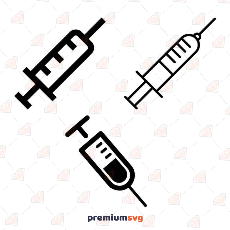 Syringe SVG Vector, Needle Clipart Health and Medical Svg