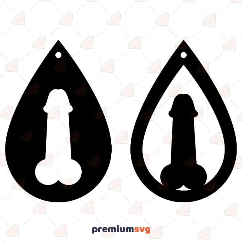 Penis Earrings SVG | Adult Content SVG Cut Files Beauty and Fashion Svg