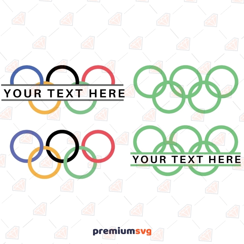 Olympic Rings SVG, Monogram Olympic Rings Vector Files Symbols Svg