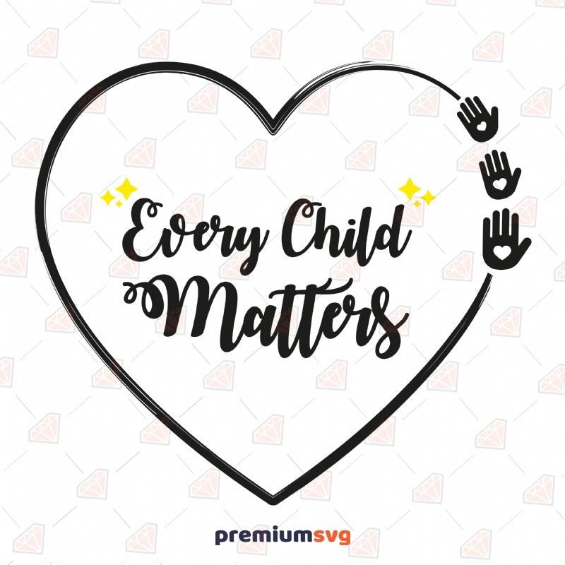 Every Child Matters Heart SVG Cut File Human Rights Svg
