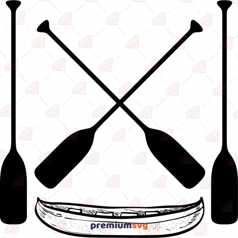 Canoe with Peddals SVG, Kayak SVG Clipart Files Drawings Svg