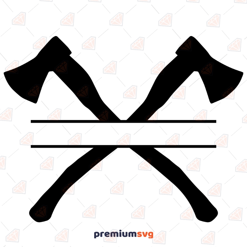 Crossed Axes Monogram SVG, Axe Monogram Instant Download Kayak SVG Svg