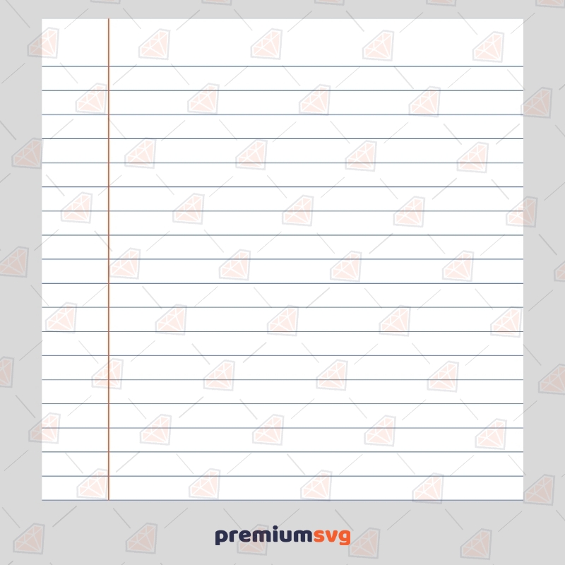 Notebook Paper SVG Cut File School Svg