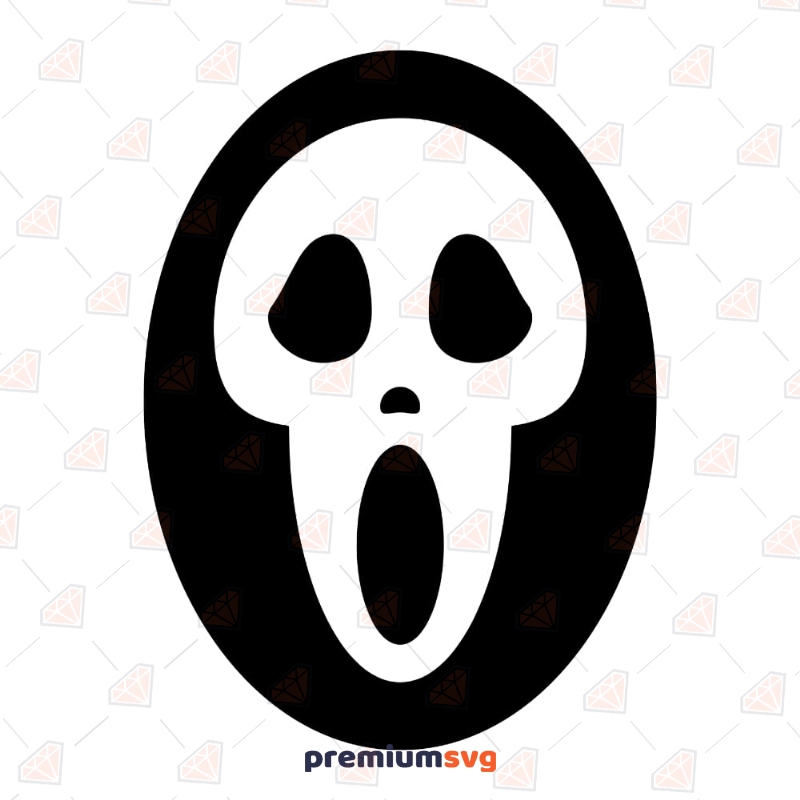 Halloween Scary Mask SVG Cut File, Instant Download Halloween SVG Svg