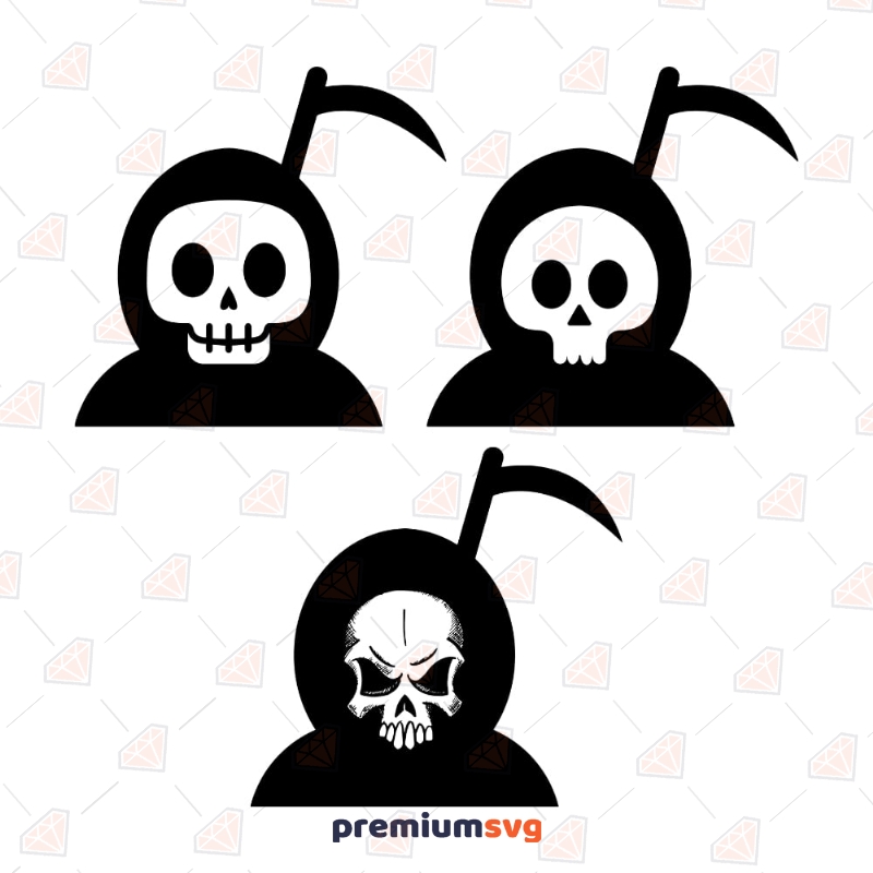 Grim Reaper SVG Bundle, Halloween Scary Mask SVG Halloween SVG Svg
