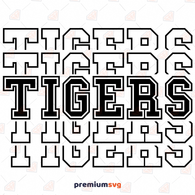 GO Tigers Bundle SVG Cut Files, Tigers Bundle Instant Download