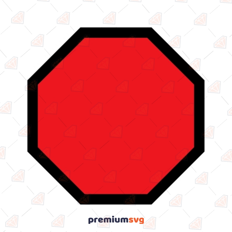 Red Hexagon Sign SVG File, Street Sign Design Street Signs Svg