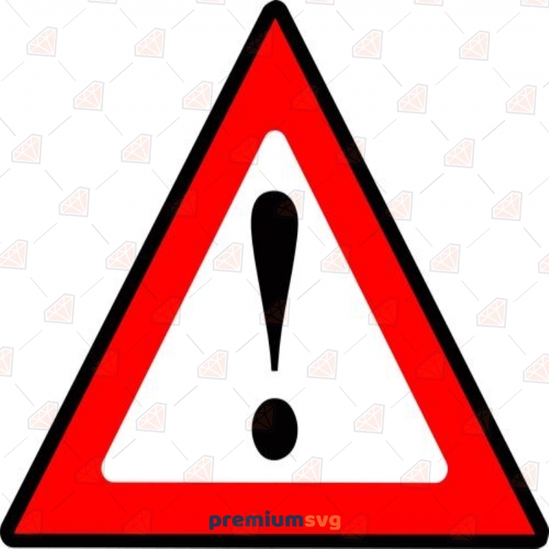 Exclamation Point Road Sign SVG Cut File Street Signs Svg