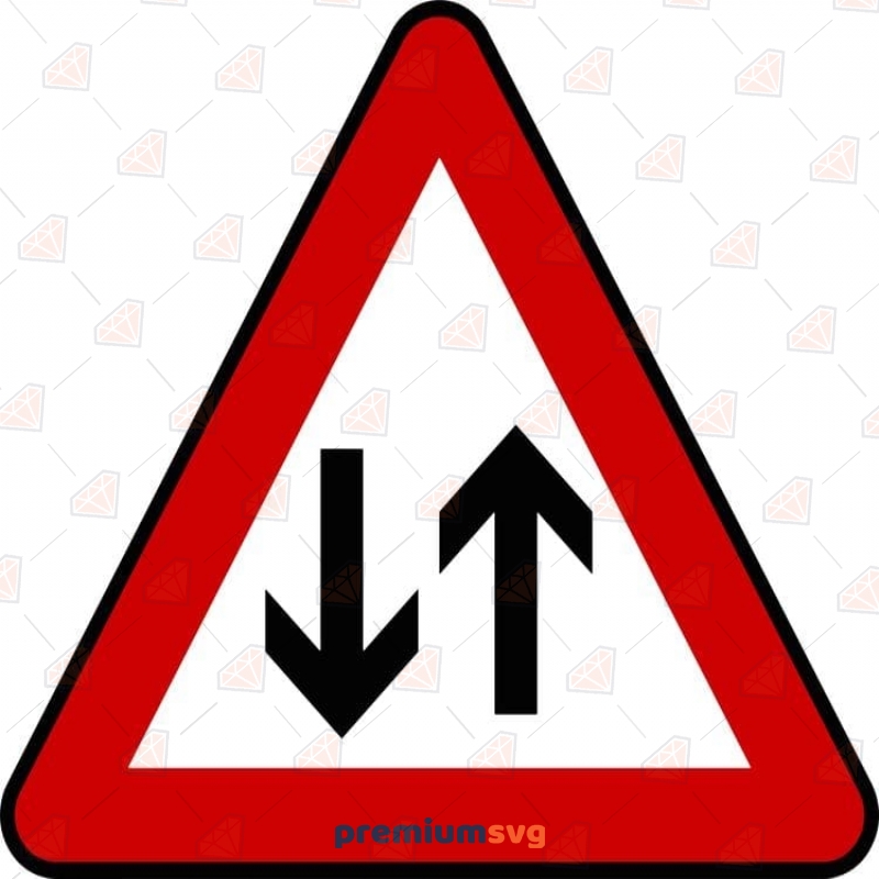 Two Way Street Sign SVG File, Street Sign Clipart Street Signs Svg