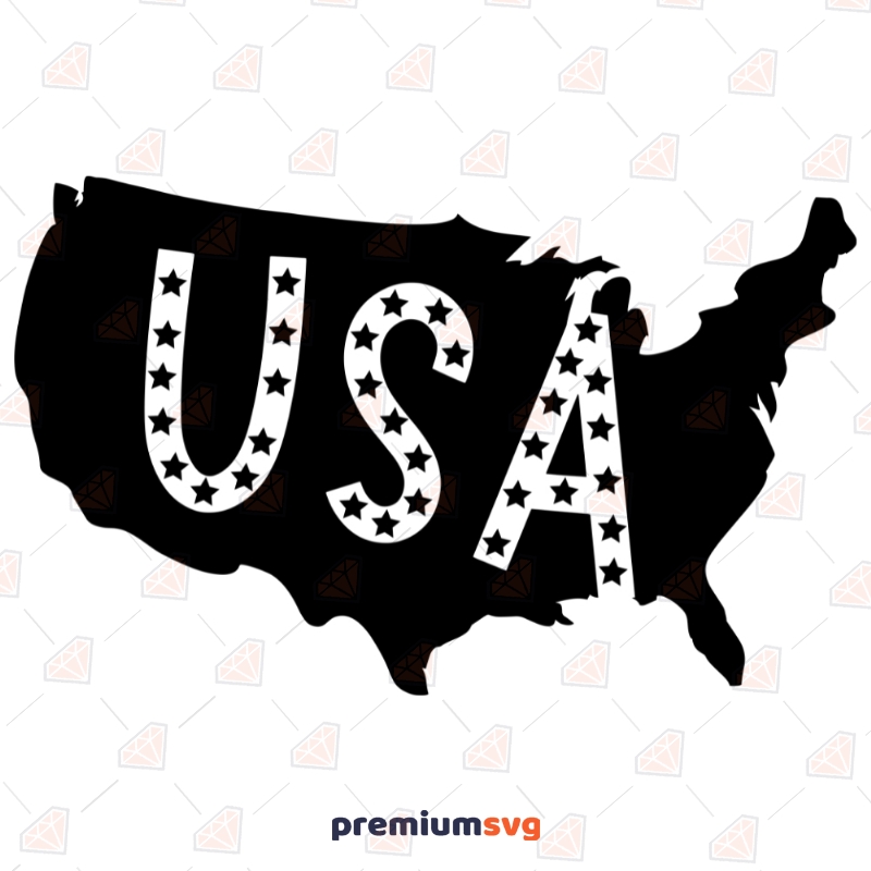 USA Map SVG Cut Files, 4th of July USA Map SVG 4th Of July SVG Svg