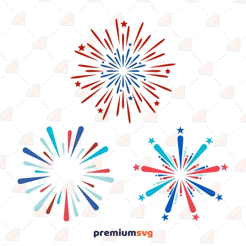 4th of July Fireworks Bundle SVG Cut & Clipart Files 4th Of July SVG Svg