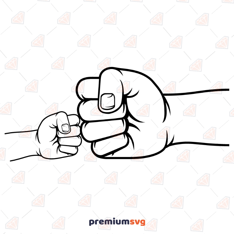 First Bump SVG Cut Files, Father's and Son Hand SVG Father's Day SVG Svg