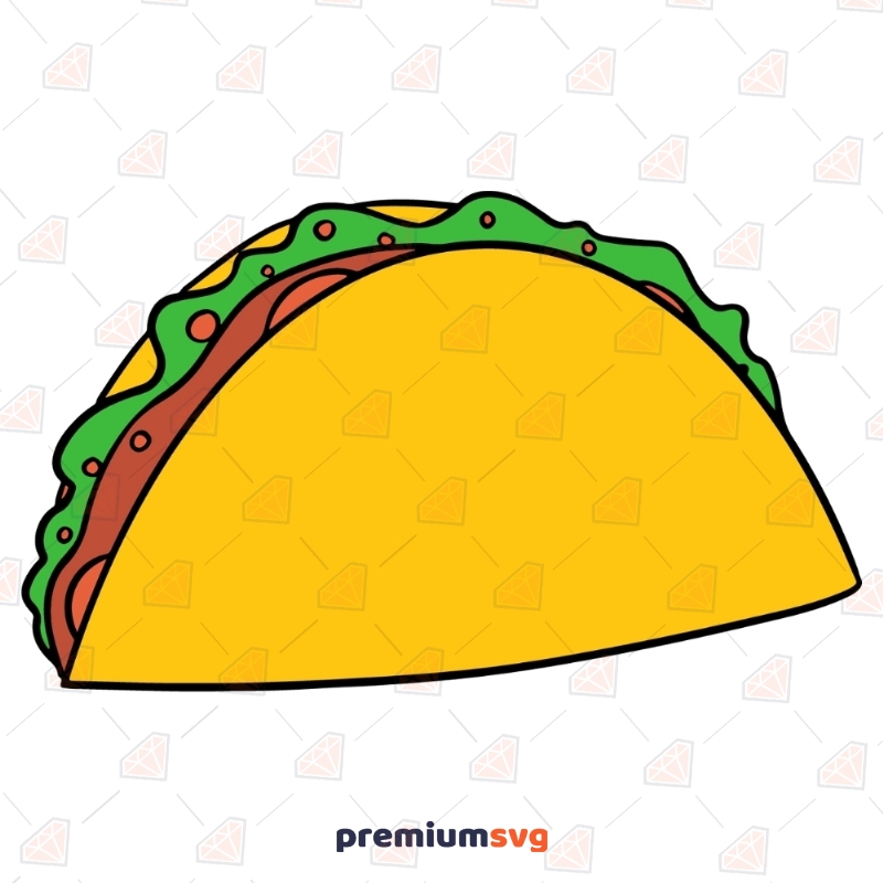 Taco Svg & Clipart Cut Files Snack Svg