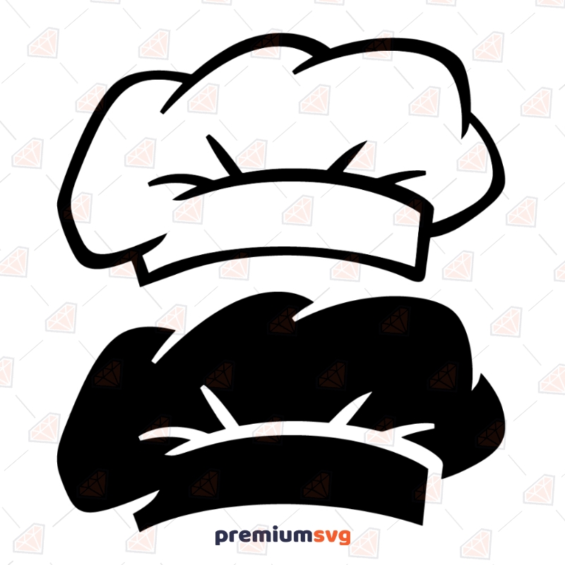 Chef Hat SVG, Chef Hat Clipart Instant Download Vector Illustration Svg