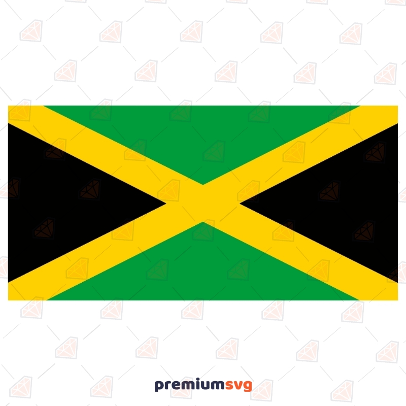 Jamaica Flag Svg Vector File Flag SVG Svg