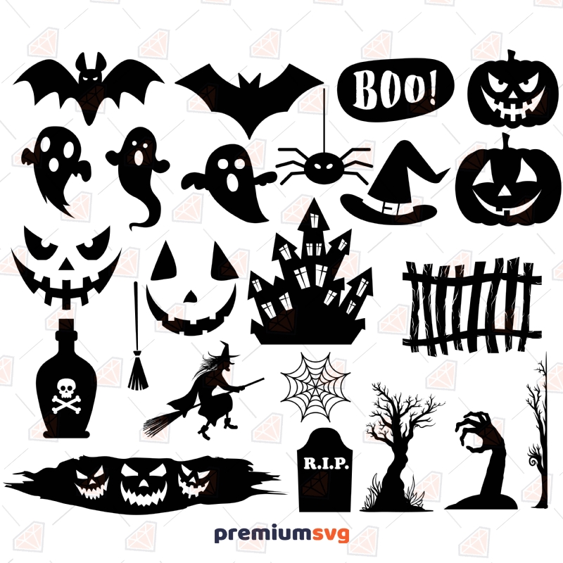 Halloween Bundle SVG Cut Files, Halloween Bundle Instant Download Halloween SVG Svg