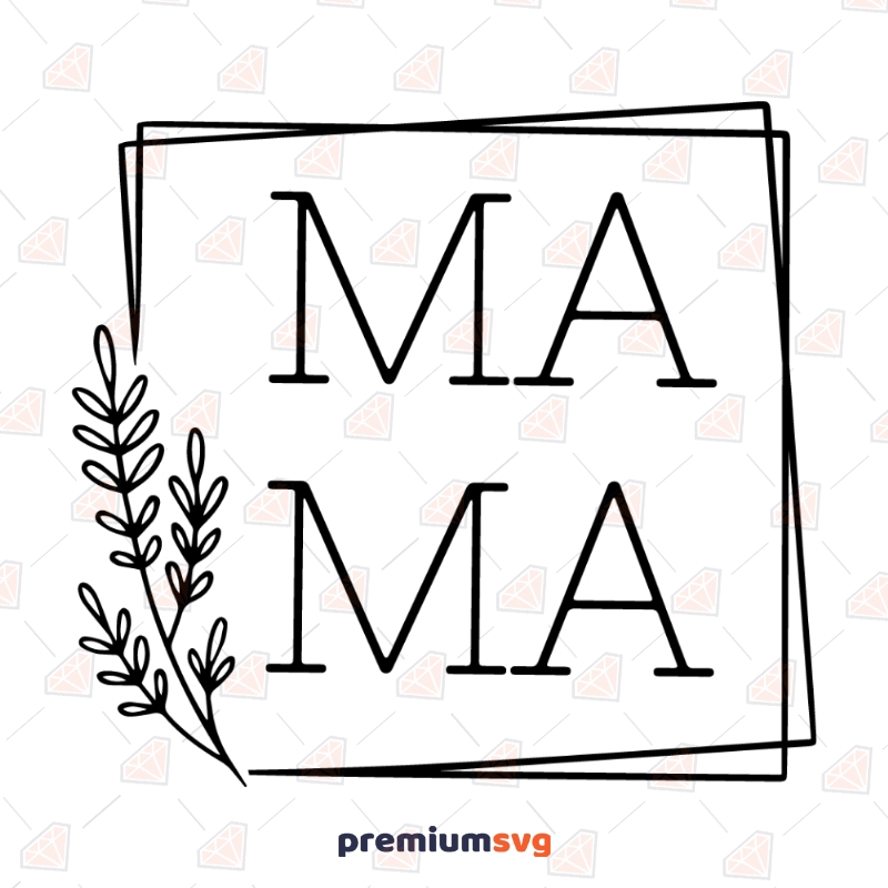  Floral Mama Square Svg | Mother Shirt Design For Cricut Mother's Day SVG Svg