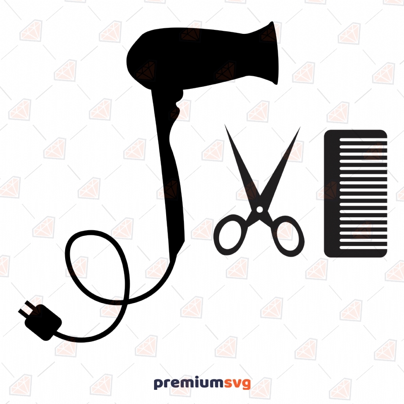 Hair Dresser Tools SVG Cut File Tools and Utensils Svg