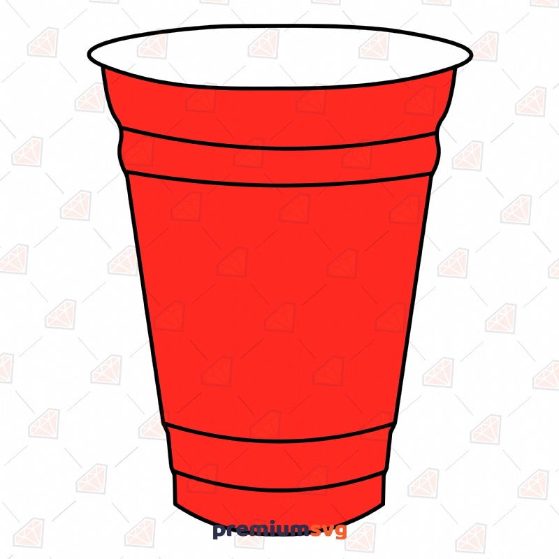 Red Party Cup SVG Cut and Clipart Files Objects and Shapes Svg