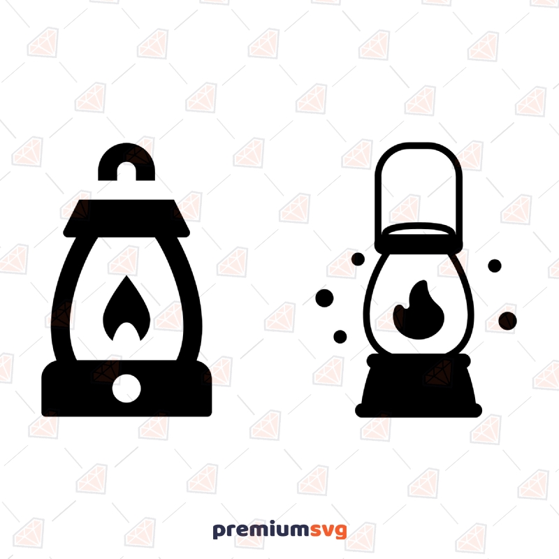 Camping Lantern SVG Cut File, Camping Lights SVG Instant Download