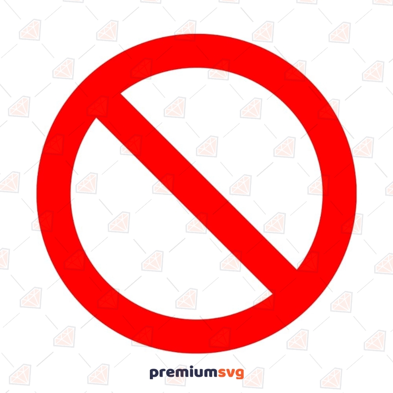NO Sign SVG, Blocked Symbol SVG Cut Files Symbols Svg