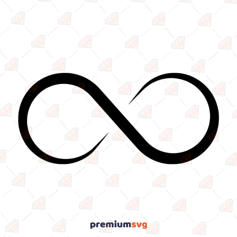 Open Infinity Symbol SVG Cut File, Open Infinity Clipart Instant Download Symbols Svg