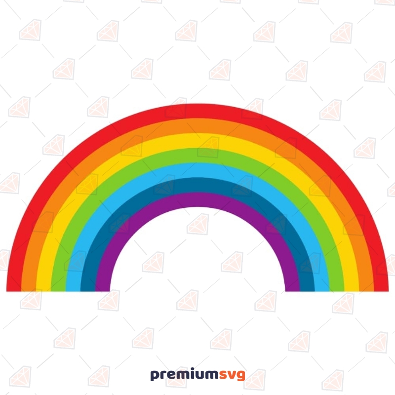 Rainbow SVG Vector Files, Instant Download Sky/Space Svg