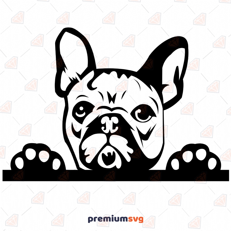 Dog Love Svg Animal Paw Svg Cute French Bulldog Svg Frenchie SVG Dog