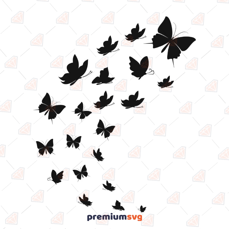 Flying Butterfly Silhouette SVG Bird SVG Svg
