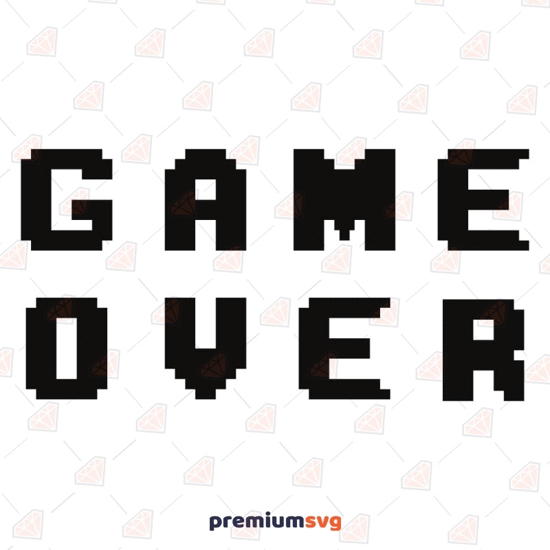 Game Over Retro Video Game SVG Cut File Sign and Symbol Svg