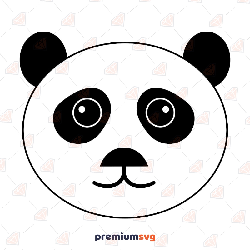 Hand Drawn Panda SVG, Panda Clipart Files Wild & Jungle Animals SVG Svg