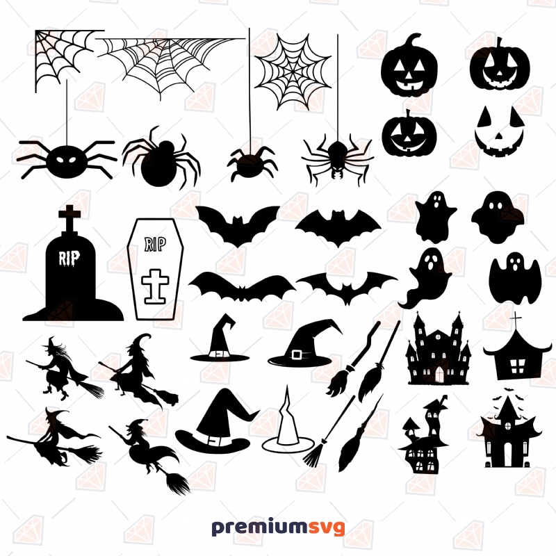 Happy Halloween Design SVG Bundle, Halloween SVG Cut File