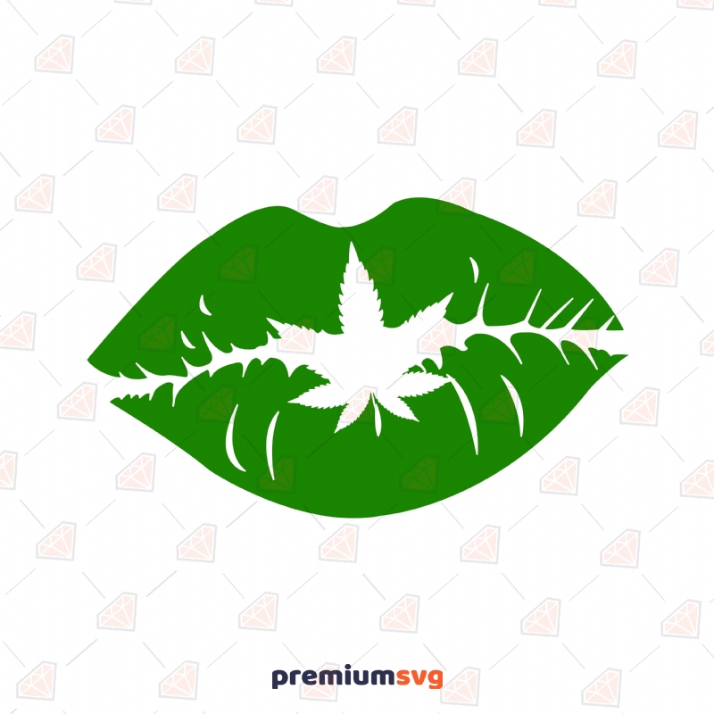 Weed Lips SVG Cut File Funny SVG Svg