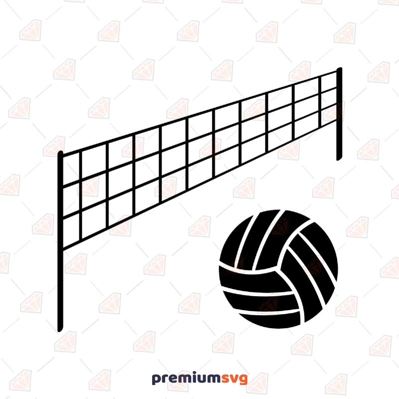 Volleyball Net and Ball SVG Cut Files Volleyball SVG Svg